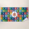 Kids Monster Face Pattern Colourful Monogram Boys