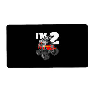 Kids Monster Fire Truck 2nd Birthday Boy 2 Toddler