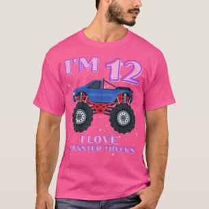 Kids Monster Truck 12 years old 12th Birthday Boy T-Shirt