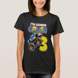 Kids Monster Truck 3rd Birthday 3 year Old Birthda T-Shirt