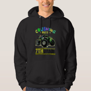 Kids Monster Truck 7th Grade Ready To Crush First  Hoodie