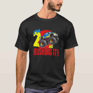 Kids Monster Truck Birthday  I'm Going To Crush 2  T-Shirt