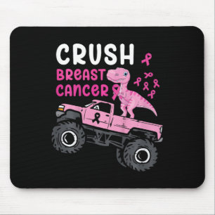 Kids Monster Truck Dinosaur Crush Breast Cancer Aw Mouse Mat
