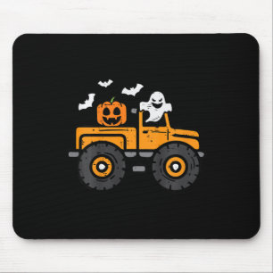 Kids Monster Truck Ghost Pumpkin Halloween Costume Mouse Mat