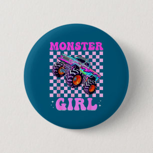 Kids Monster Truck Girl Nk Monster Trucks Lover Mo 6 Cm Round Badge