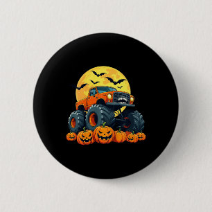 Kids Monster Truck Halloween Pumpkin Jack O Lanter 6 Cm Round Badge