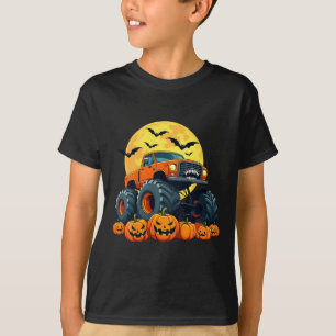 Kids Monster Truck Halloween Pumpkin Jack O Lanter T-Shirt