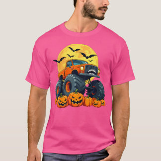 Kids Monster Truck Halloween Pumpkin Jack O Lanter T-Shirt