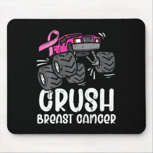 Kids Monster Truck Pink Breast Cancer Awareness Ki Mouse Mat