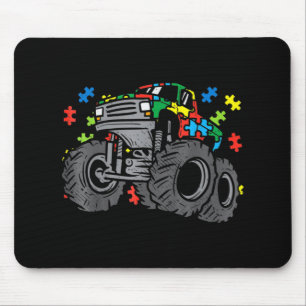 Kids Monster Truck Puzzles Cute Kids Autism Awaren Mouse Mat