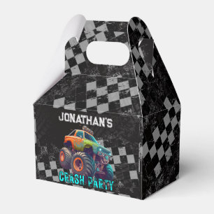 Kids Monster Truck Rally Birthday Party Favour Box
