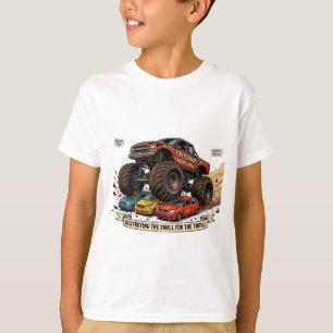 Kids Monster Truck Spare Tire T-Shirt