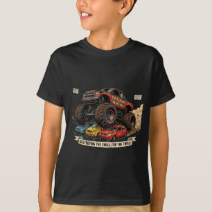 Kids Monster Truck Spare Tire T-Shirt