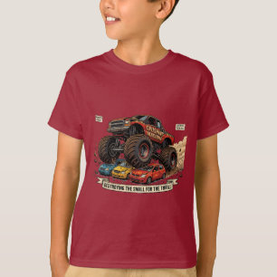 Kids Monster Truck Spare Tire T-Shirt