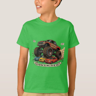 Kids Monster Truck Spare Tire T-Shirt
