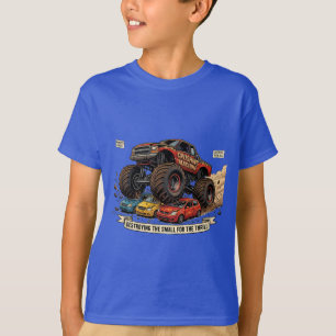 Kids Monster Truck Spare Tire T-Shirt