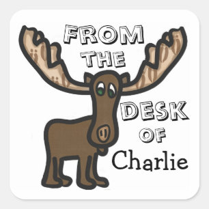 Kid's Moose stationary sticker