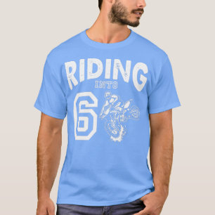 Kids Motocross 6 Years Old 6Th Birthday Dirt Bike T-Shirt