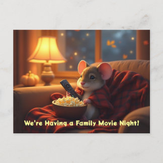 Kids' Movie & Parents' Date Night Invite Postcard