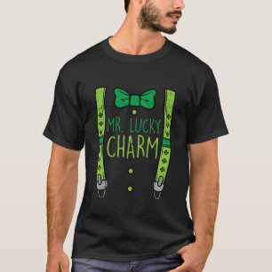 Kids Mr Lucky Charm Suspenders St Patricks Day Boy T-Shirt