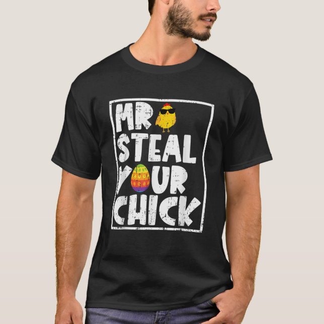 Kids Mr Steal Your Chick Funny Easter Spring Toddl T-Shirt (Front)