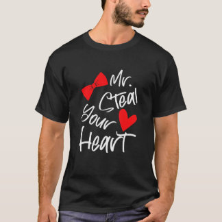 Kids Mr Steal Your Heart For Boys Toddlers Valenti T-Shirt