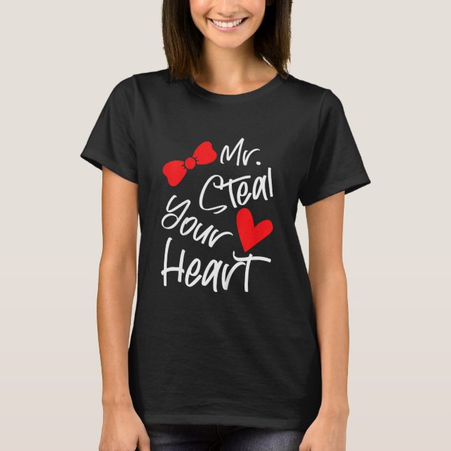 Kids Mr Steal Your Heart For Boys Toddlers Valenti T-Shirt (Front)