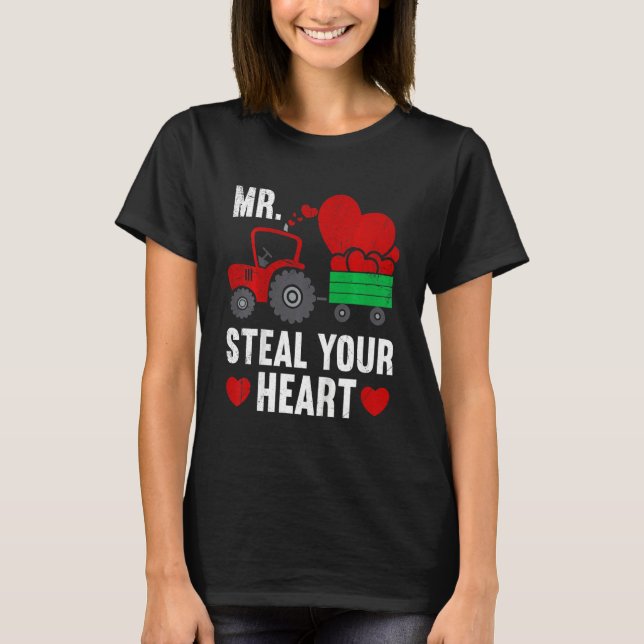 Kids Mr Steal Your Heart Tractor Kids Toddler Boys T-Shirt (Front)