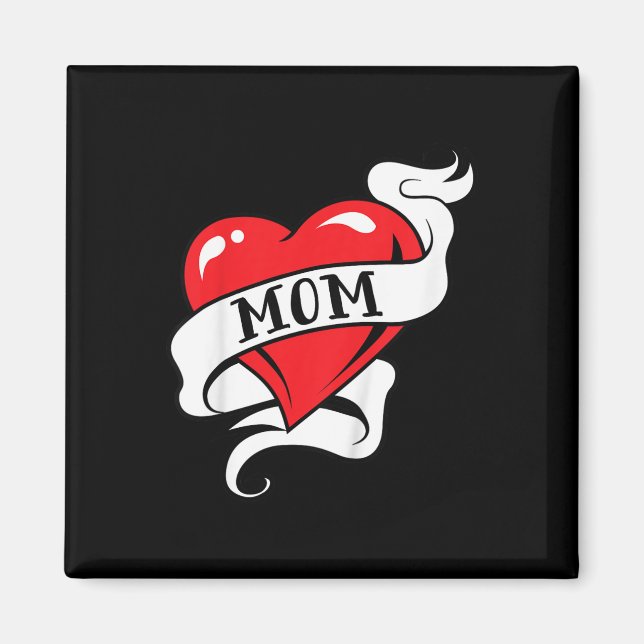 Kids Mum Heart Tattoo For Mothers Day Love Mum  Magnet (Front)
