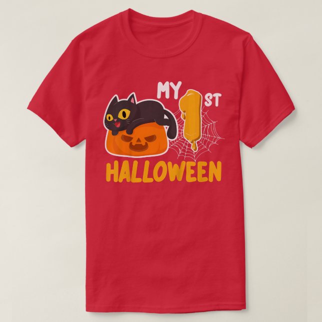 Kids My 1st Halloween Lazy Halloween Costume Cute  T-Shirt (Design Front)