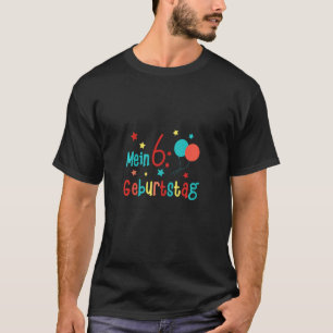 Kids My 6th Birthday I Party Outfit Colourful Conf T-Shirt