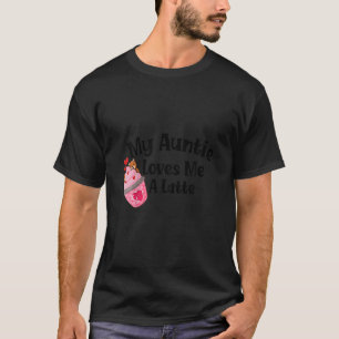 Kids my auntie loves me a latte aunt art for niece T-Shirt