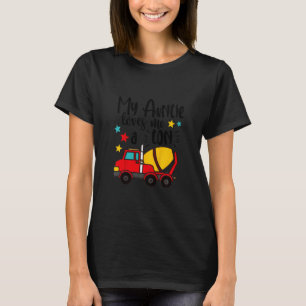 Kids My Auntie Loves Me A Ton Concrete Mixer Baby  T-Shirt