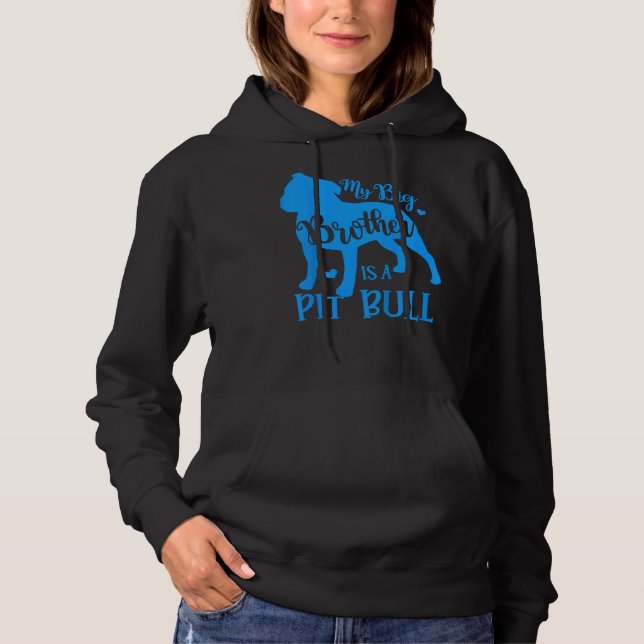 Kids My Big Cute Brother Is A Pitbull For Girl Boy Hoodie (Front)