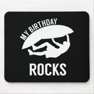 Kids My Birthday Rocks Gift for Rock Climbing Bir Mouse Mat