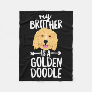Kids My Brother Is A Goldendoodle Fleece Blanket