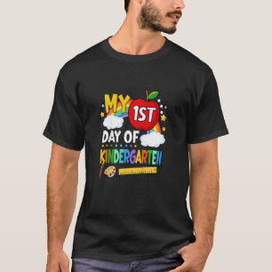 Kids My First Day Of Kindergarten  Colorful Rainbo T-Shirt