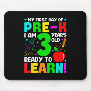 Kids My First Day Of Pre-k 3 Years Old First Day O Mouse Mat