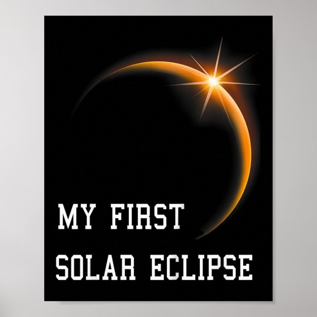 Kids My First Solar Eclipse Boys Girls 2024 Solar  Poster (Front)