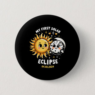 Kids My First Solar Eclipse Toddler Boys Girls 202 6 Cm Round Badge