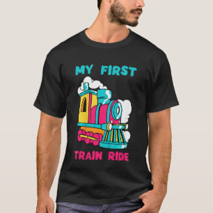 Kids My First Train Ride Railroad Steamer Steam T T-Shirt
