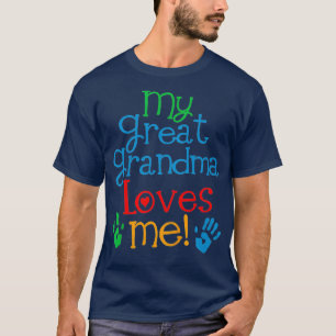Kids My Great Grandma Loves Me Grandson T-Shirt