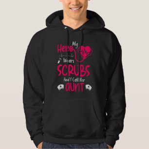 Kids My Hero Wears Scrubs I Call Her Aunt Son Daug Hoodie