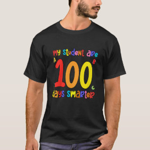 Kids My Student Are 100 Days Smarter Colourful Bac T-Shirt
