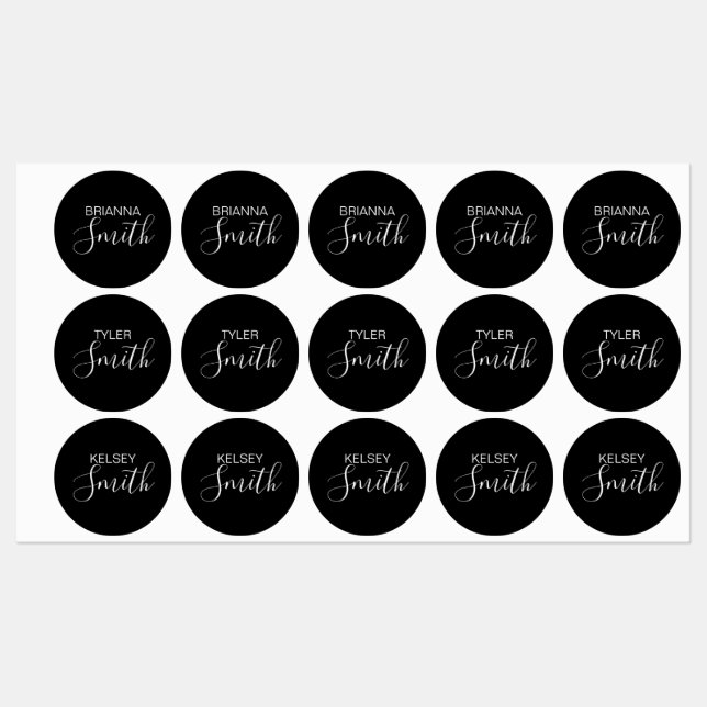 Kid's Name for Water Bottles & Lunches | Modern (Sheet)