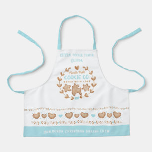 Kids Name Gingerbread Cookie Baking Christmas Apron