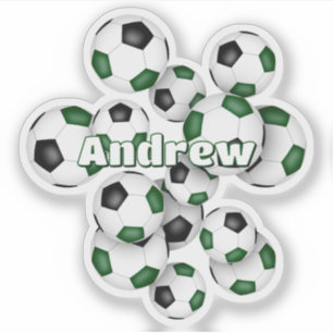 kids name green black soccer balls