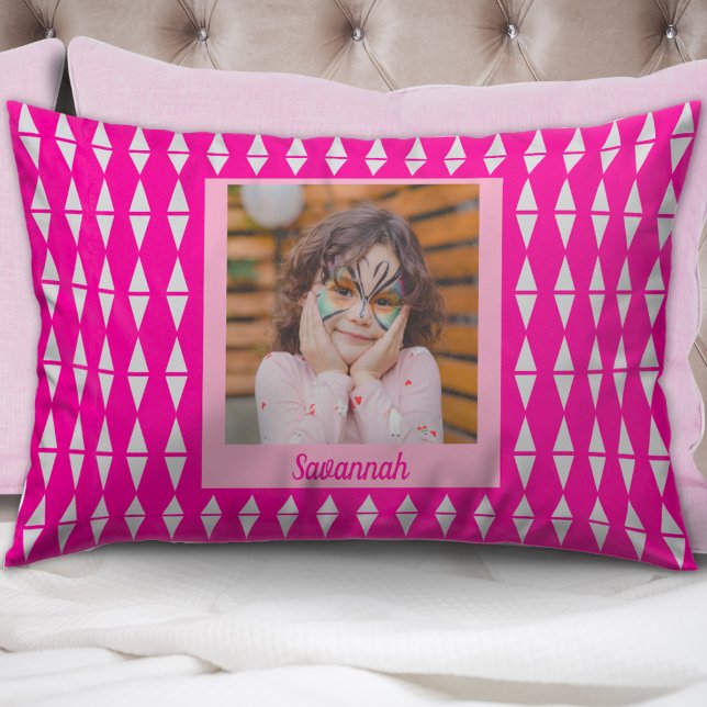 Kids Name Photo Pink Personalised  Pillowcase (Creator Uploaded)