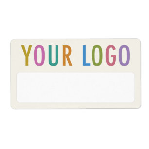 Kids Name Stickers for School with Logo Ecru
