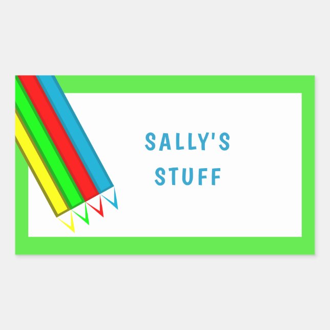 Kids Name Tag Sticker labels (Front)